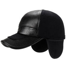 Load image into Gallery viewer, Winter Middle-aged And Elderly Leather Baseball Cap