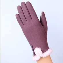 Load image into Gallery viewer, Touch screen ladies winter gloves outdoor sports cycling driving warm gloves not falling velvet gloves