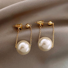 Load image into Gallery viewer, Korean Version Of Imitation Pearl Personality Wild Geometric Type Women's Earrings
