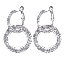 Load image into Gallery viewer, Popular Diamond Insert Crystal Ring Earrings and Earrings