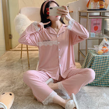 Load image into Gallery viewer, Pajamas Women's Long-sleeved Spring And Autumn Thin Style Net Red Cotton