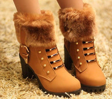 Load image into Gallery viewer, Chunky Heel Platform Martin Boots