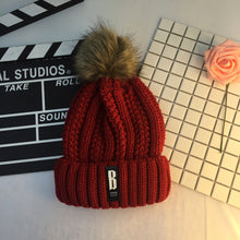 Load image into Gallery viewer, Hair ball warm wool cap
