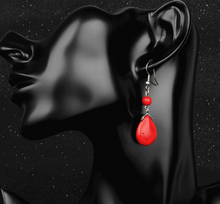 Load image into Gallery viewer, Ethnic retro simple drop water turquoise earrings hot featured texture stone earrings earrings cheap earrings