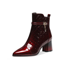 Load image into Gallery viewer, High-heeled Short Boots Women Winter Plus Velvet Boots Children