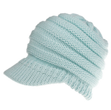 Load image into Gallery viewer, Knitted Baseball Cap Messy Bun Beanie Women Ponytail Beanies Autumn Winter Hats Female Soft Knitting Caps Warm Ladies Skullies