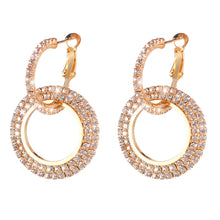 Load image into Gallery viewer, Popular Diamond Insert Crystal Ring Earrings and Earrings