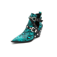 Load image into Gallery viewer, Pointed Toe Single Boots Studded Western Cowboy Boots