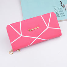 Load image into Gallery viewer, New geometric pattern long Purse Ladies fashion large zip handbag handbag handbag
