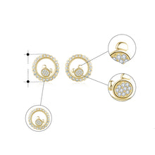 Load image into Gallery viewer, Sterling Silver White Diamond Earrings Removable Cartoon Bear Earrings Korean Simple Style Vacuum Earrings