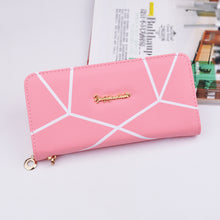 Load image into Gallery viewer, New geometric pattern long Purse Ladies fashion large zip handbag handbag handbag