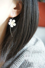 Load image into Gallery viewer, Flower Tassel Long Earrings S925 Sterling Silver Earrings