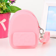 Load image into Gallery viewer, Lovely silicone earphone backpack portable handbag, handbag, handbag, purse, zero purse, children's candy color key bag manufacturer
