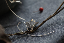Load image into Gallery viewer, Flower Tassel Long Earrings S925 Sterling Silver Earrings