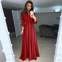 Load image into Gallery viewer, New Solid Color Long Shirt Dress