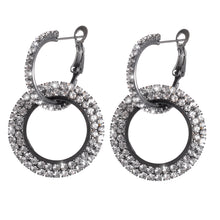 Load image into Gallery viewer, Popular Diamond Insert Crystal Ring Earrings and Earrings