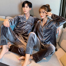 Load image into Gallery viewer, Home wear couples velveteen pajamas
