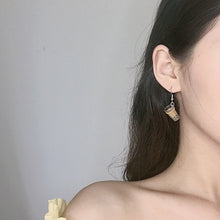 Load image into Gallery viewer, Creative Handmade Pearl Milk Tea Earrings Personalized Design Niche Earrings