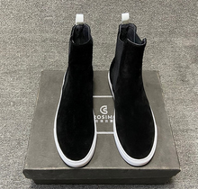 Load image into Gallery viewer, Common Boots Men's British Round Head Boot Men's Leather Short Boots Martin Boots Men's Plus Velvet