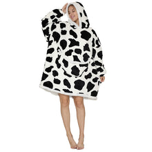 Load image into Gallery viewer, Lazy Blanket Composite Lamb Velvet Pullover Flannel Sweater Tv TV Blanket Hooded Lazy Outdoor Warm Pajamas