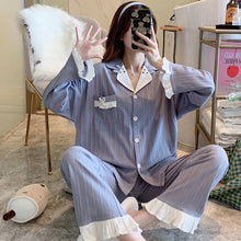 Load image into Gallery viewer, Pajamas Women's Long-sleeved Spring And Autumn Thin Style Net Red Cotton