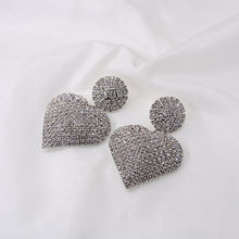 Load image into Gallery viewer, Love Earrings Women Long Earrings Large Silver Needle Earrings Women