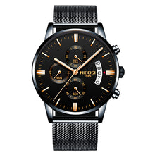 Load image into Gallery viewer, Men Watch Chronograph Sport Mens Watches Top Brand Luxury Waterproof Full Steel Quartz Gold Clock Men Relogio Masculino