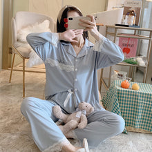Load image into Gallery viewer, Pajamas Women's Long-sleeved Spring And Autumn Thin Style Net Red Cotton