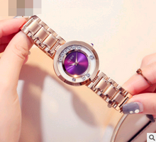 Load image into Gallery viewer, Wheeled rhinestone watch quartz dial watch fashion temperament female watch ladies belt