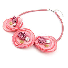 Load image into Gallery viewer, Necklace New Fashion Handmade Fabric Flower Necklace Flower Necklace