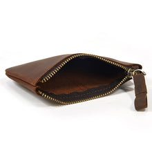 Load image into Gallery viewer, Cowhide zipper coin purse