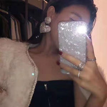 Load image into Gallery viewer, Love Earrings Women Long Earrings Large Silver Needle Earrings Women