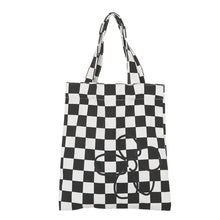 Load image into Gallery viewer, Black And White Small Handbag Ins New Canvas Handbag Women