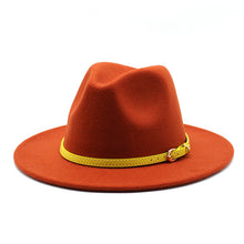 Load image into Gallery viewer, Woolen Hat Big Brimmed Hat Jazz Hat Felt Hat
