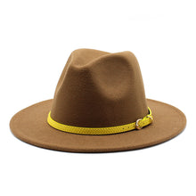 Load image into Gallery viewer, Woolen Hat Big Brimmed Hat Jazz Hat Felt Hat