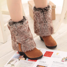 Load image into Gallery viewer, Fashion Women's Faux Rabbit Fur High Boots