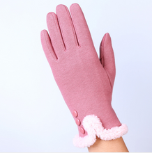 Load image into Gallery viewer, Touch screen ladies winter gloves outdoor sports cycling driving warm gloves not falling velvet gloves