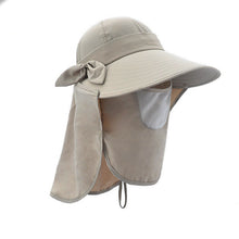 Load image into Gallery viewer, Sun Hats For Women Summer Sun Visor Hat With Big Heads Wide Brim Beach Hat Omnibearing UV Female Caps Face Neck Protection