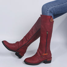 Load image into Gallery viewer, European And American Flat Zipper Women Boots