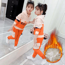 Load image into Gallery viewer, Boys and girls clothing plus fleece jacket hooded sweater