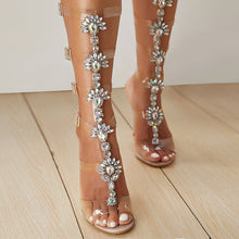 Load image into Gallery viewer, Popular Large Size Transparent Belt Buckle Hollow Roman Sandals