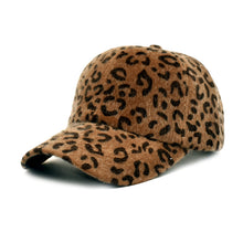 Load image into Gallery viewer, European And American New Baseball Cap Female Leopard Fluff