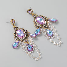 Load image into Gallery viewer, Alloy Diamond Acrylic Earrings Korean Earrings Girl Retro Earrings