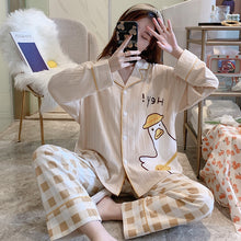 Load image into Gallery viewer, Pajamas Women's Long-sleeved Spring And Autumn Thin Style Net Red Cotton