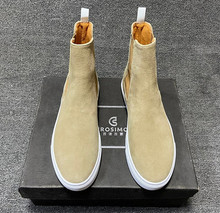 Load image into Gallery viewer, Common Boots Men's British Round Head Boot Men's Leather Short Boots Martin Boots Men's Plus Velvet