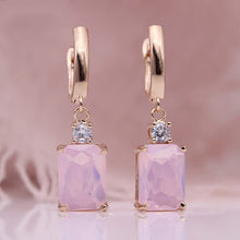 Load image into Gallery viewer, Square Long Earrings Women Natural Zirconium Earrings Earrings