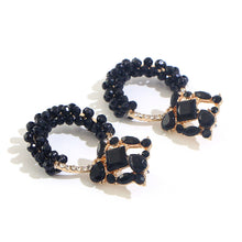 Load image into Gallery viewer, Fashion Earrings Retro Colored Diamond Exaggerated Round Earrings