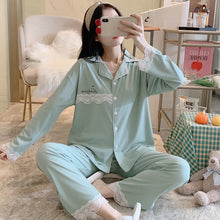 Load image into Gallery viewer, Pajamas Women's Long-sleeved Spring And Autumn Thin Style Net Red Cotton