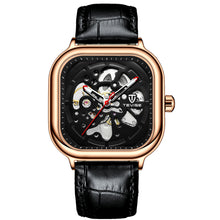 Load image into Gallery viewer, Christmas Gift Watch Hollow-out Automatic Luminous Leather Nylon Mens Wristwatch