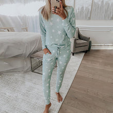 Load image into Gallery viewer, Printed Long-Sleeved Casual Home Service Suit Pajamas Women